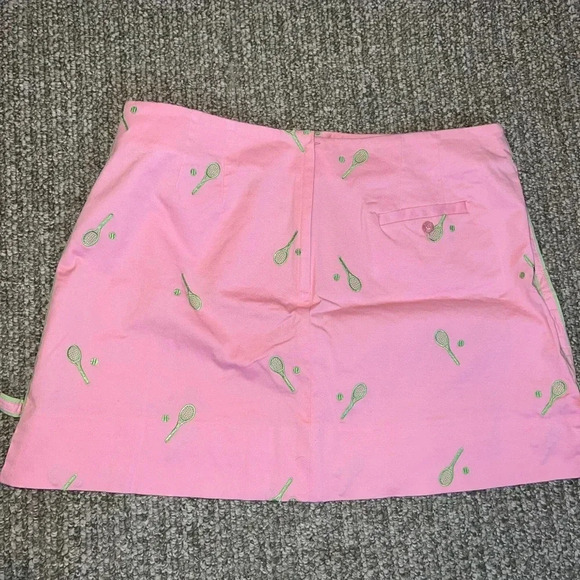 LILLY PULITZER PINK AND GREEN TENNIS SKIRT SIZE 14 - Picture 9 of 10